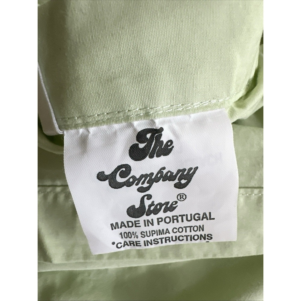 The Company Store Cotton PERCALE Twin Duvet Cover, Celery Green, 300 TC, NWT